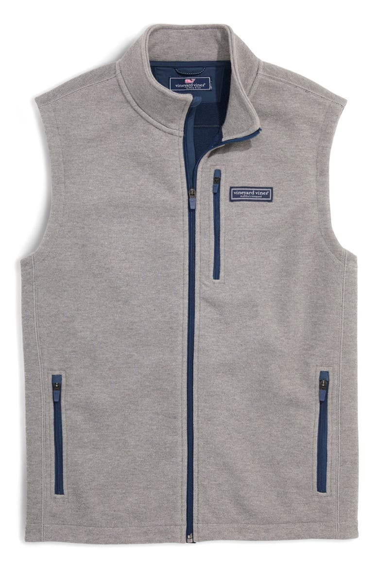 Mountain Sweater Fleece Zip-Up Vest, Main, color, ULTIMATE GRAY