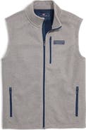 vineyard vines Mountain Sweater Fleece Zip-Up Vest