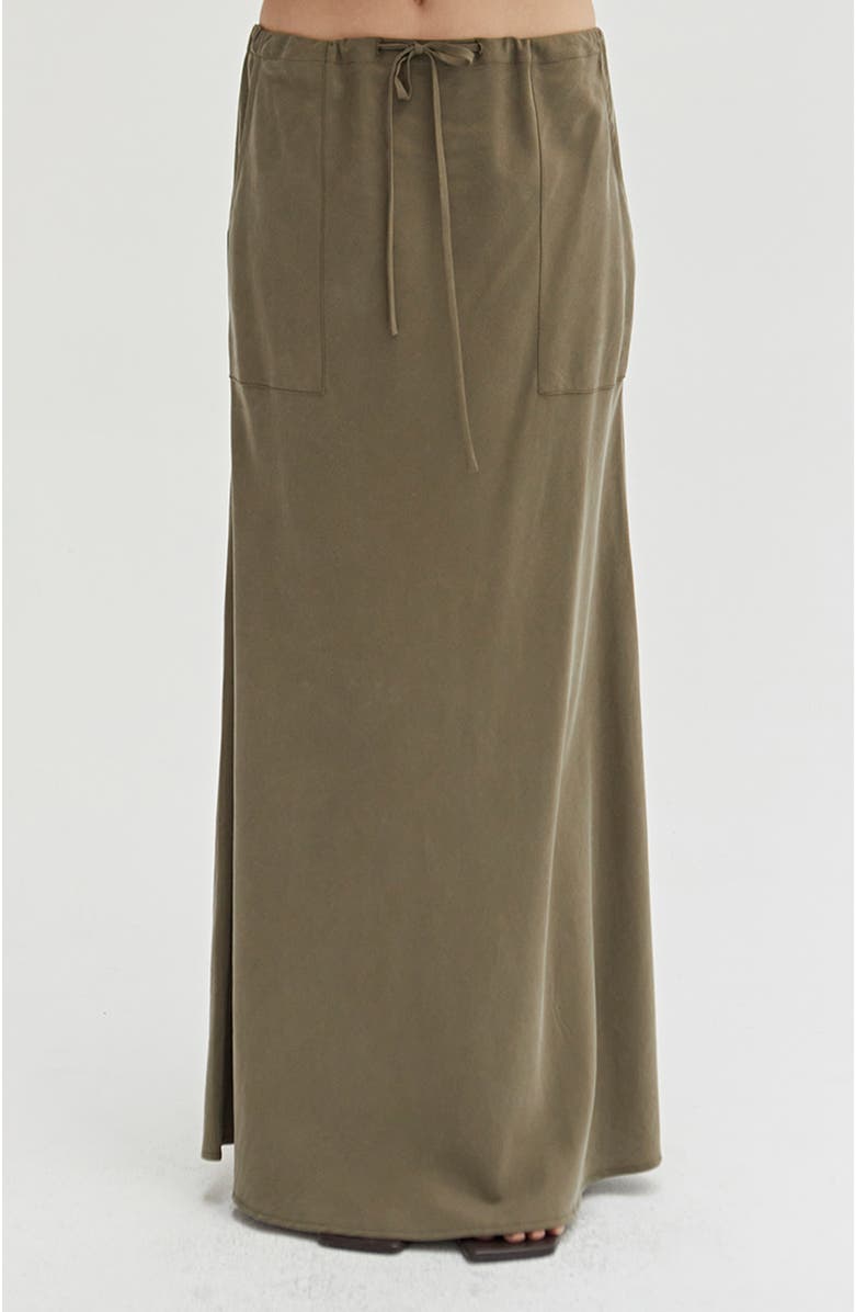 CRESCENT Lyocell & Linen Maxi Skirt, Main, color, 