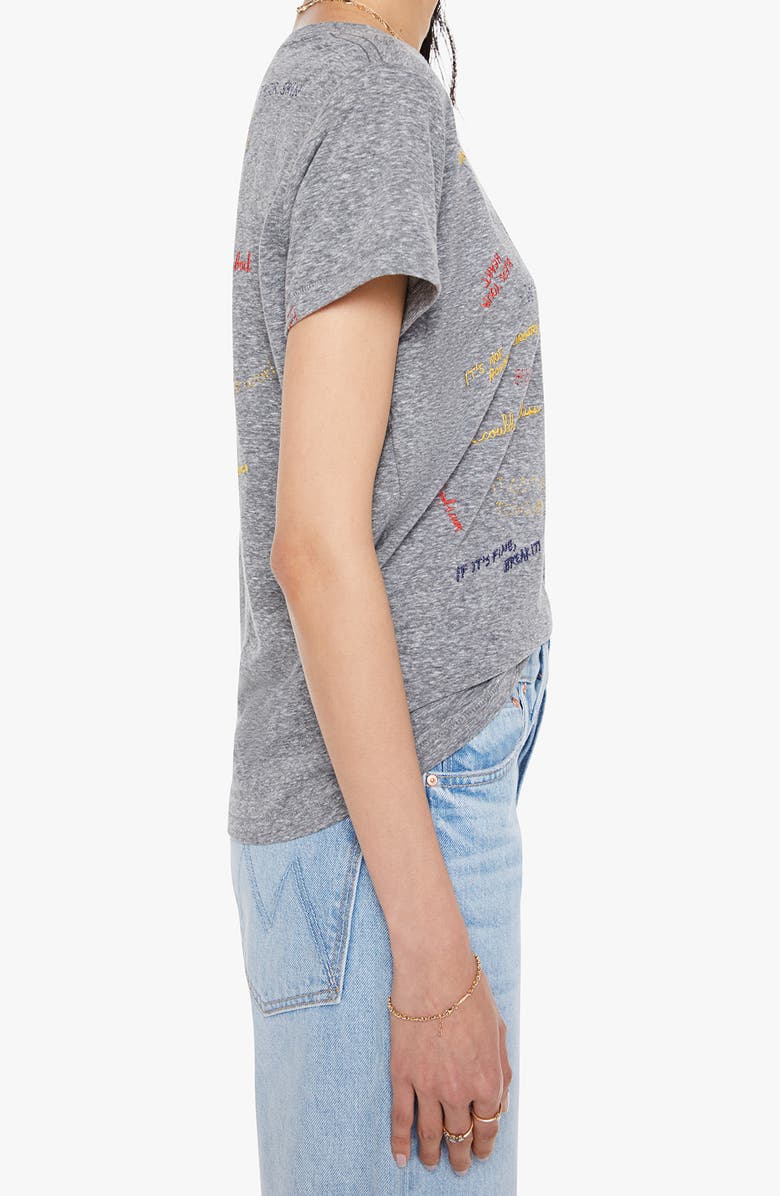 MOTHER The Boxy Goodie Goodie Appliqué Better Luck Graphic T-Shirt, Alternate, color, Tongue Tied