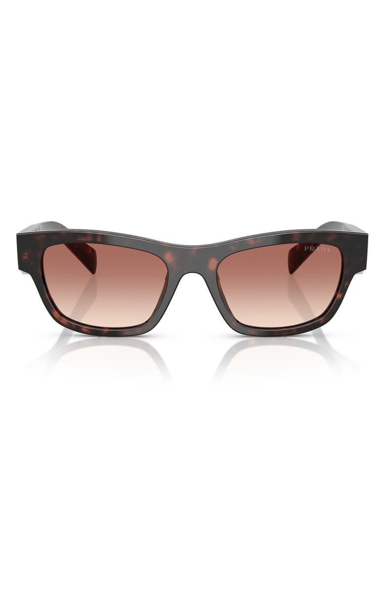 Prada 52mm Butterfly Polarized Sunglasses, Main, color, Bordeaux