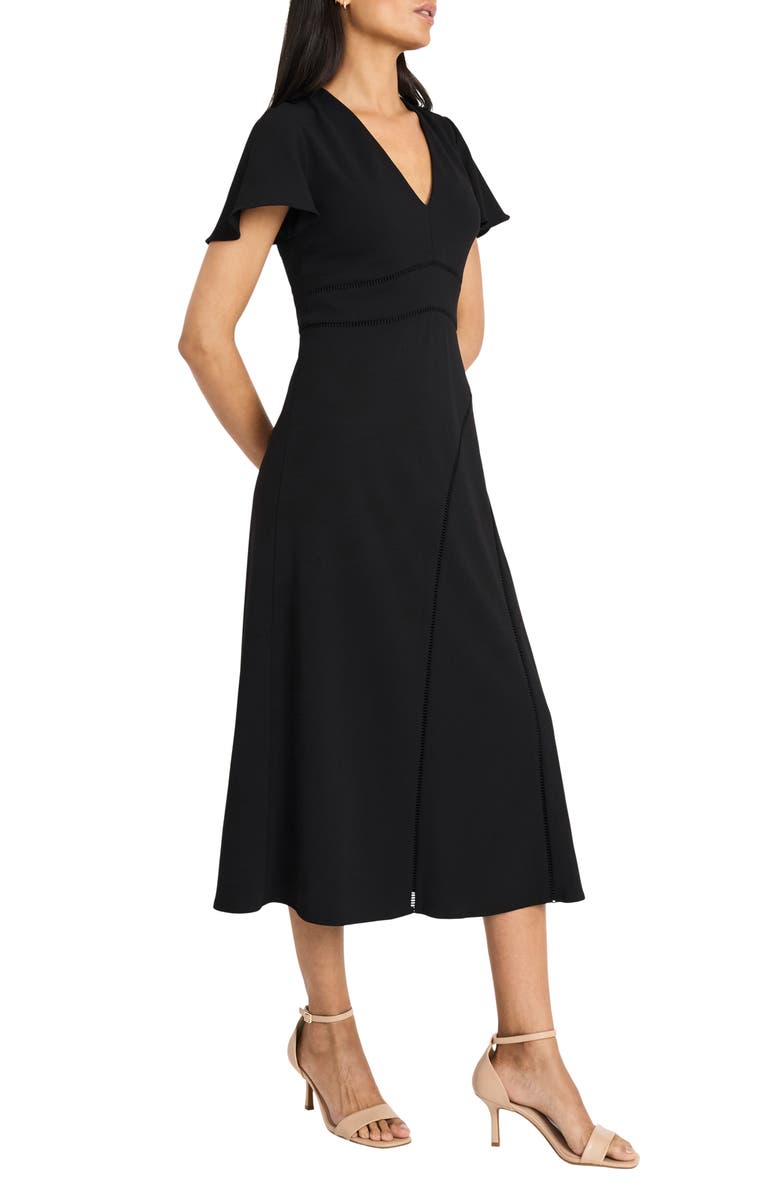 Maggy London Lattice Detail Midi Dress, Alternate, color, 