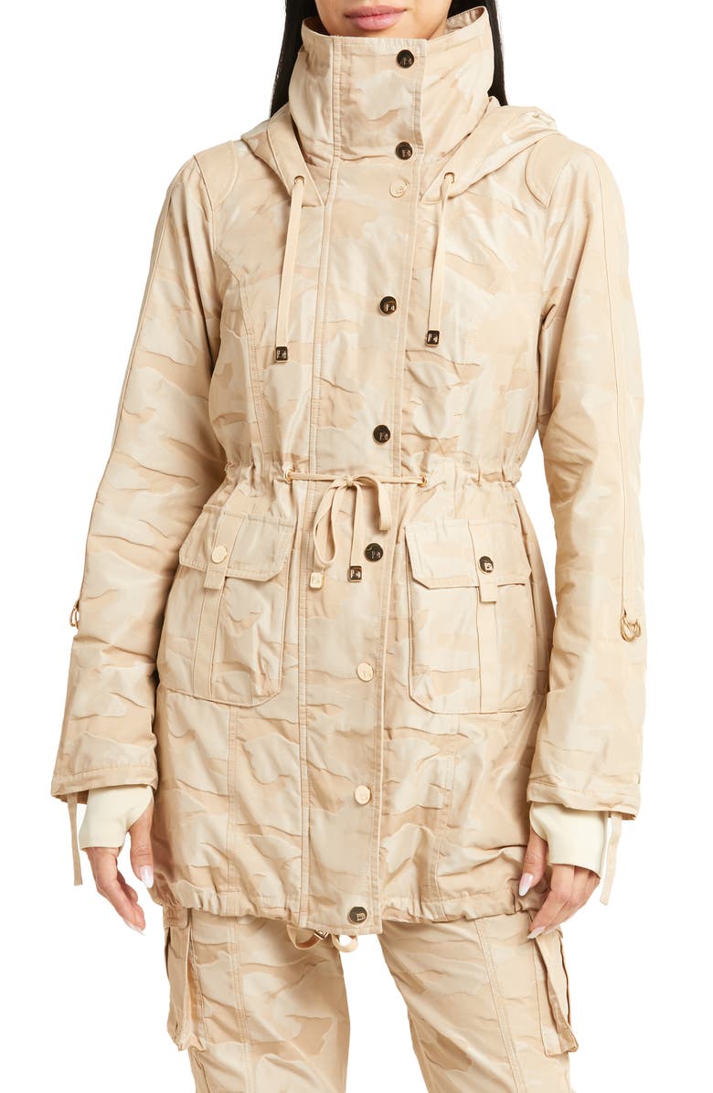 Blanc Noir Camo Hooded Anorak, Alternate, color, 