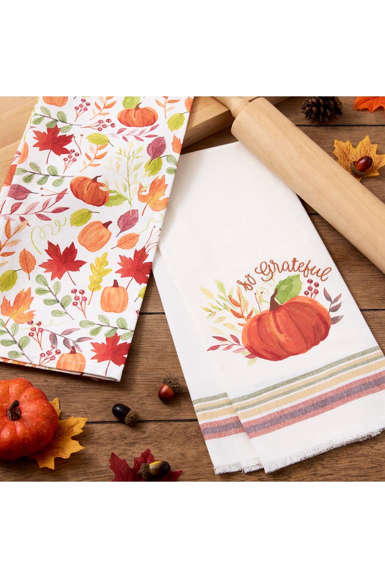 Grateful Harvest Dishtowel Set of 2, Alternate, color, Grateful Harvest