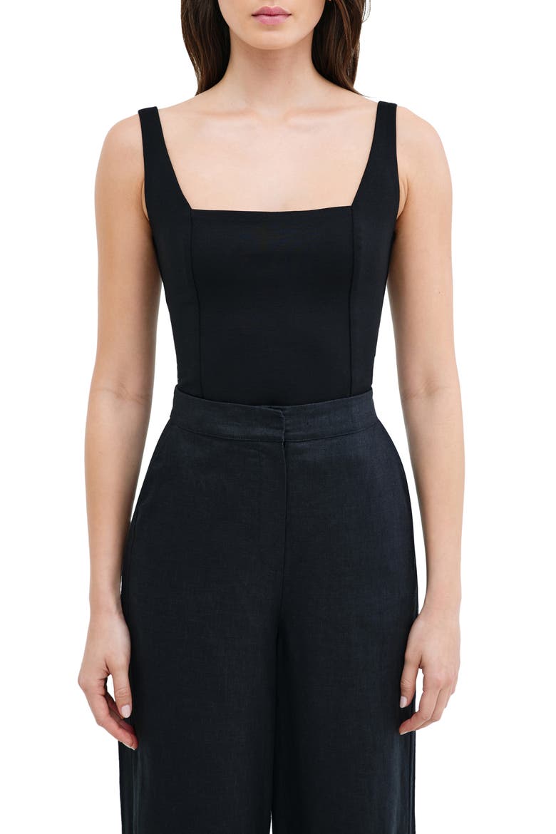 Anya Crop Camisole, Main, color, BLACK