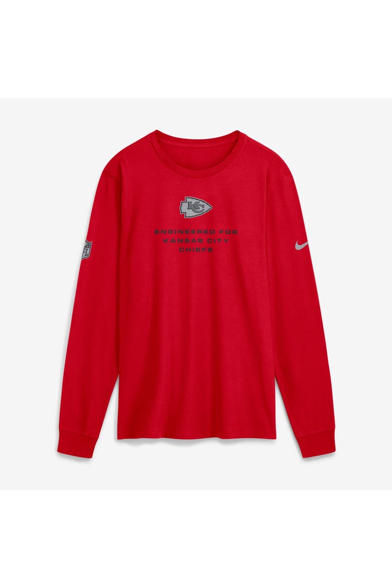 Men's Nike Red Kansas City Chiefs Sideline Bold Arch Star Dri-FIT Long Sleeve T-Shirt, Main, color, Red