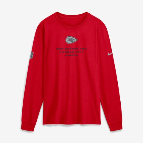 Men's Nike Red Kansas City Chiefs Sideline Bold Arch Star Dri-FIT Long Sleeve T-Shirt