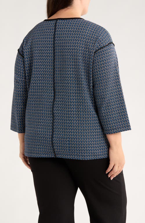 Jones New York Binding Edge Pocket Top In Multi