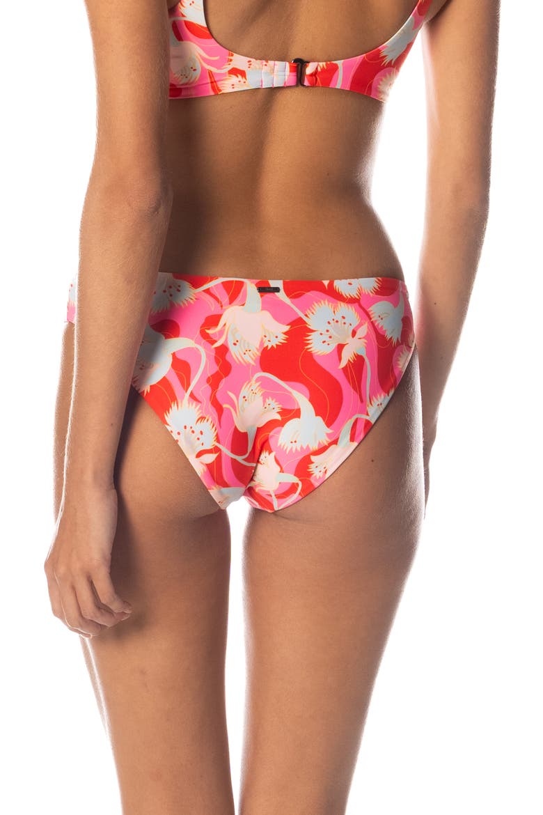 Floral Rush Flirt Reversible Bikini Bottoms, Alternate, color, PINK