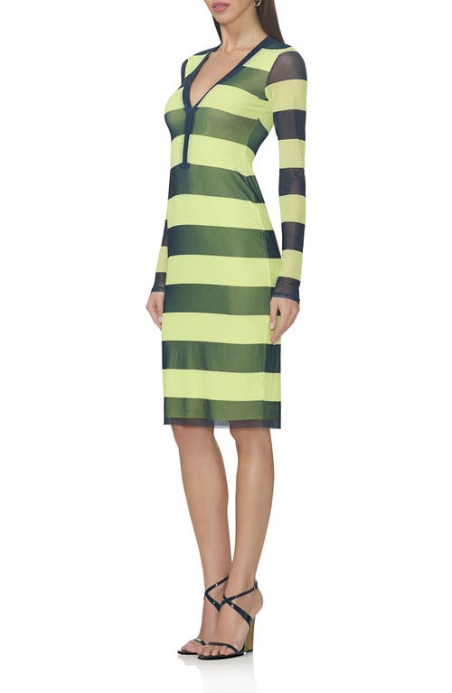 AFRM AFRM DIANE PLUNGE NECK LONG SLEEVE MESH DRESS