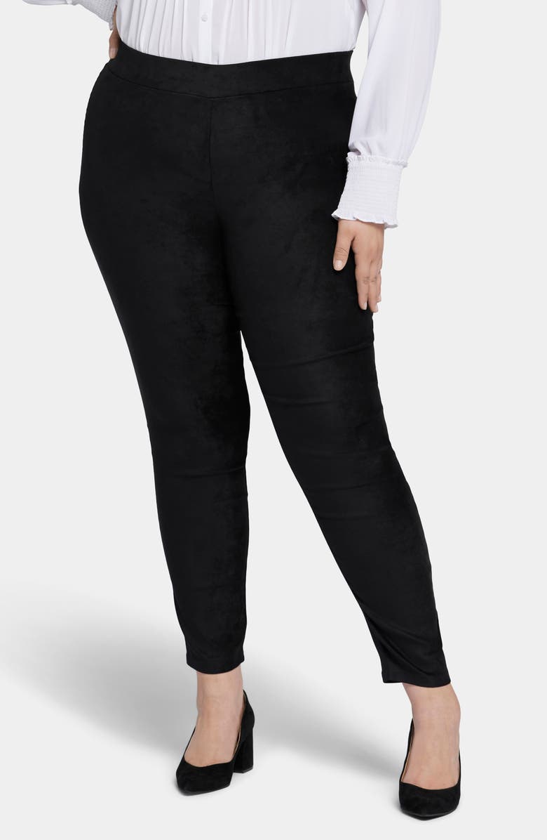 NYDJ Suede Leggings, Main, color, Black