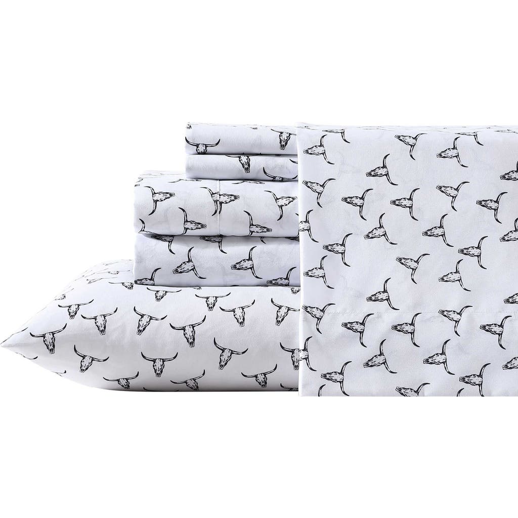 Wrangler Steer Skulls Ultra Soft Sheet Set In Black