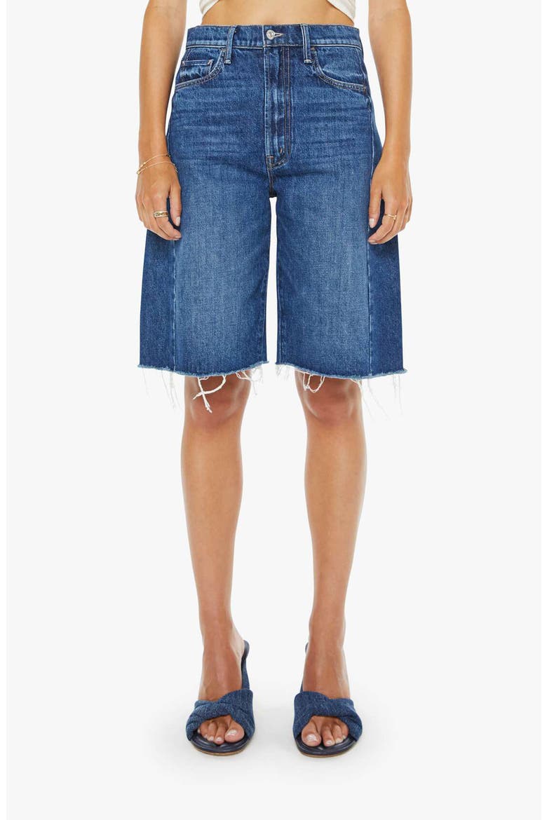 The Half-Pipe Frayed High Waist Bermuda Shorts, Main, color, DID YOU BRING ME ANYTHING