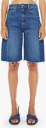 MOTHER The Half-Pipe Frayed High Waist Bermuda Shorts
