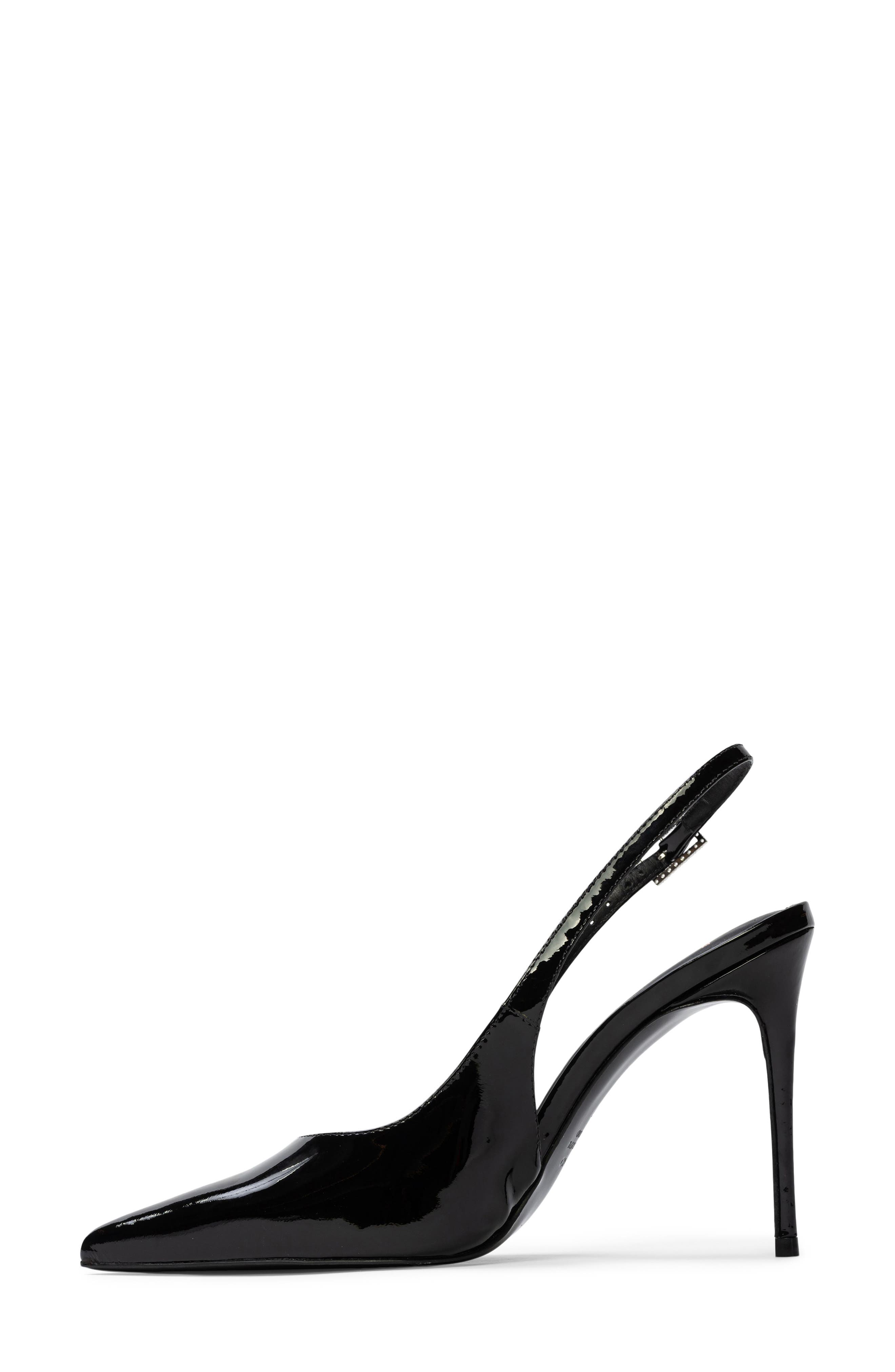 BLACK SUEDE STUDIO Alloy Slingback Pointed Toe Pump, Alternate, color, 