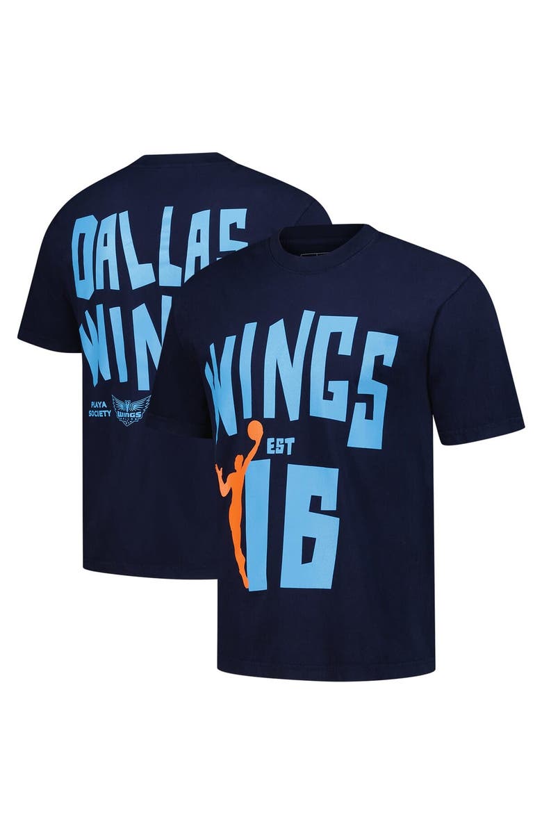 Playa Society Unisex Playa Society Blue Dallas Wings Established 2016 Premium T-Shirt, Main, color, Blue