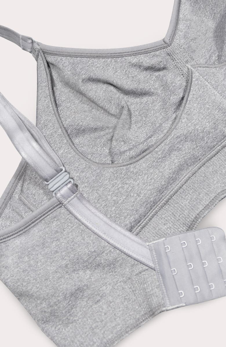 Curvy Couture Smooth Seamless Comfort Bralette, Alternate, color, Grey Heather