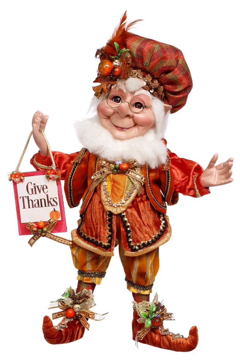 Giving Thanks Elf,  Medium, Main, color, Orange
