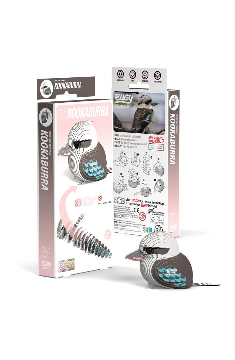 Eugy Puzzles Kookaburra 3D Puzzle, Main, color, NO COLOR