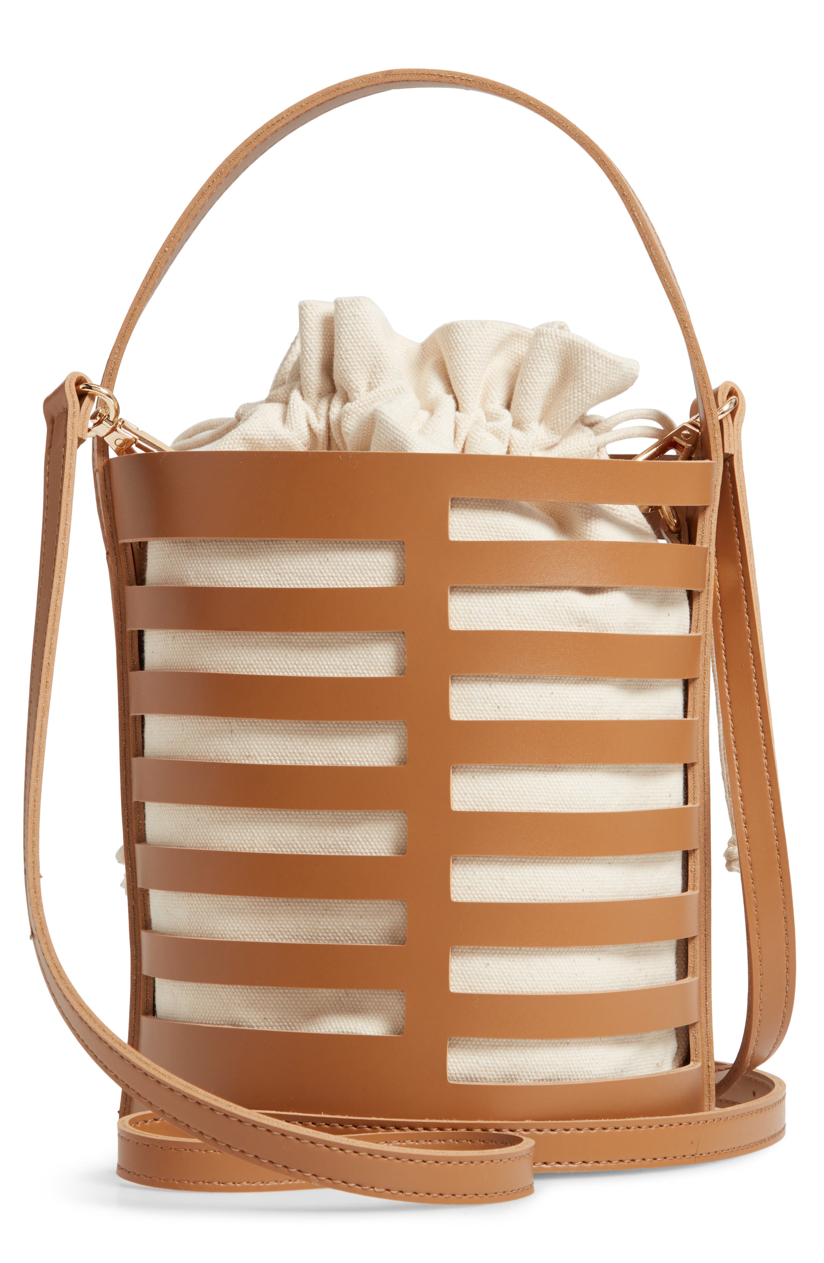 Emperia Cutout Round Bucket Crossbody Bag, Alternate, color, 