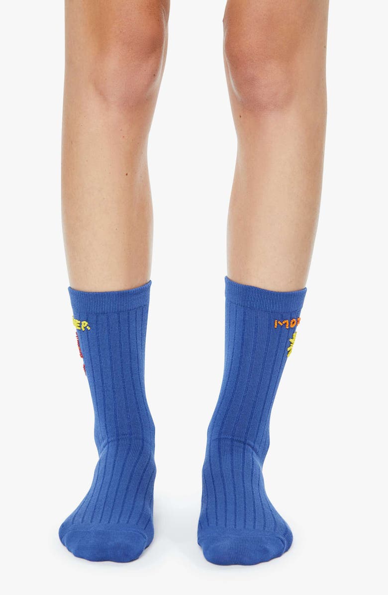 MOTHER The Half Step Crew Socks, Alternate, color, Bikini