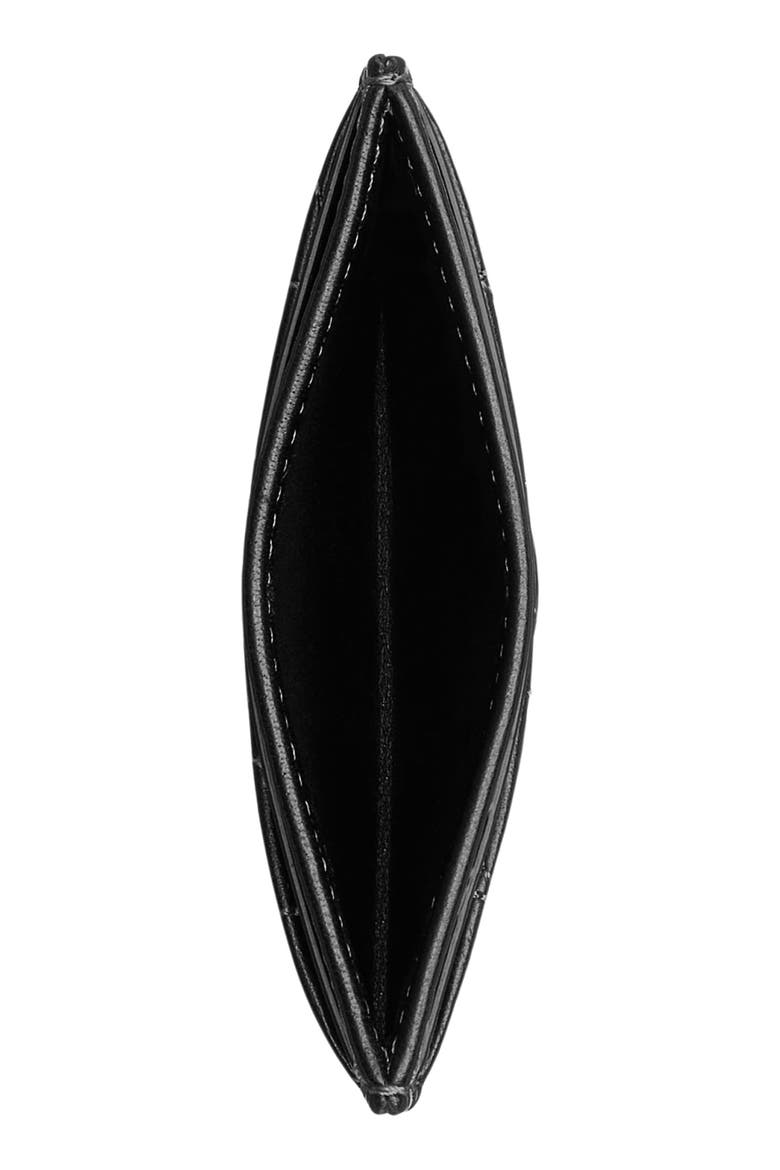 Essential Pillow Quilted Leather Card Case, Alternate, color, V5/BLACK