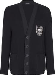 Balmain Cotton tube-knit cardigan