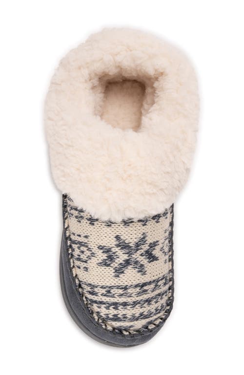 Muk Luks Minerva Faux Shearling Slipper In Gray