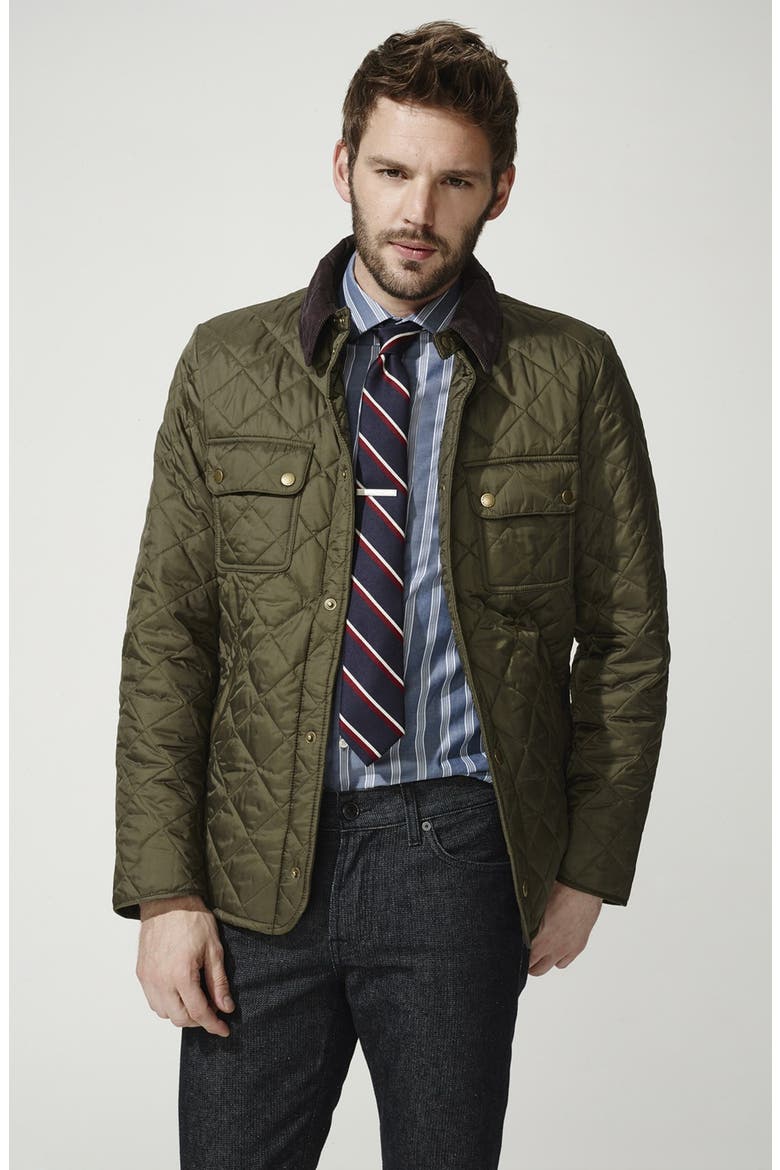 Tinford Regular Fit Quilted Jacket, Alternate, color, BLACK