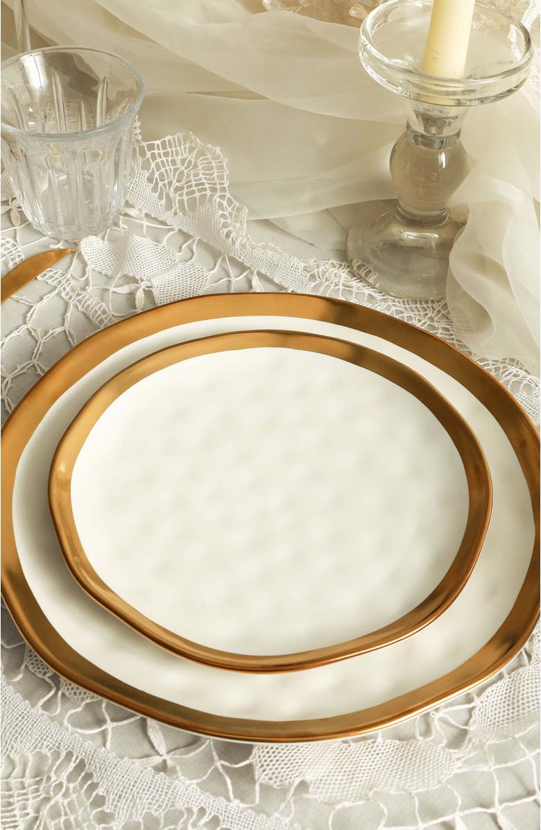 Stone Lain Florian Porcelain 16-Piece Dinnerware Set, Alternate, color, White