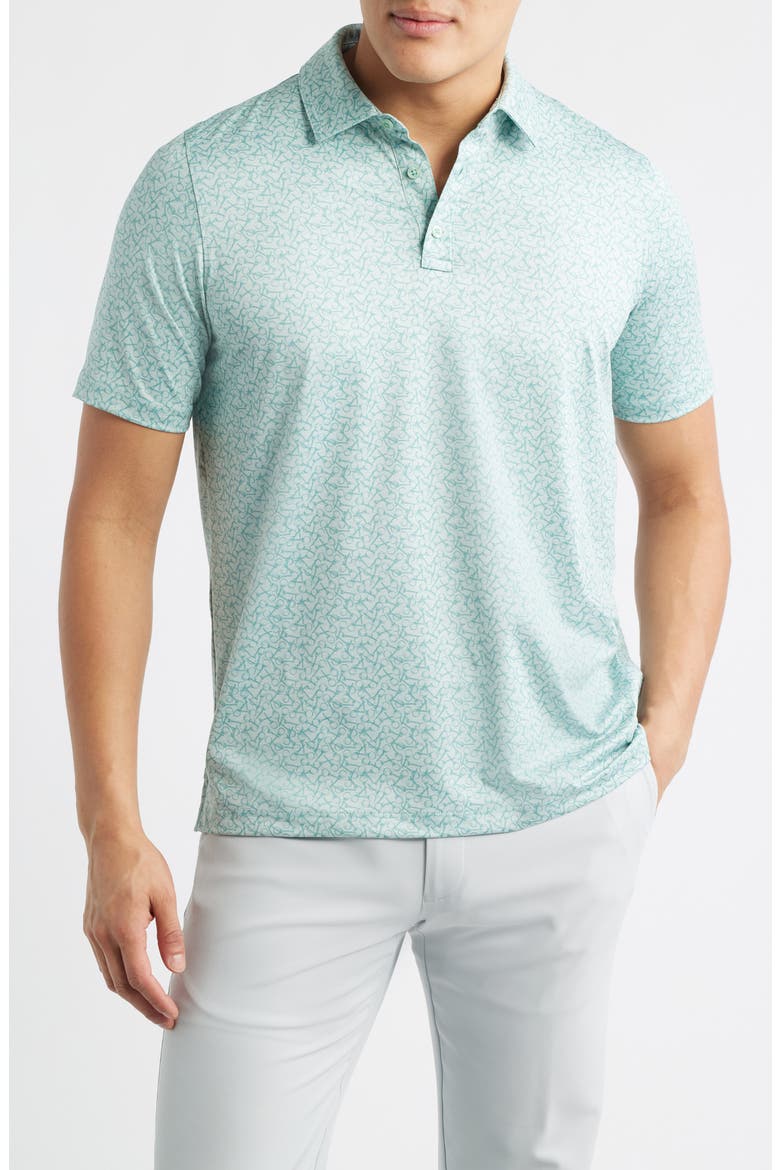 XC+™ Ace Performance Golf Polo, Main, color, SURF GREEN GOLF BALL