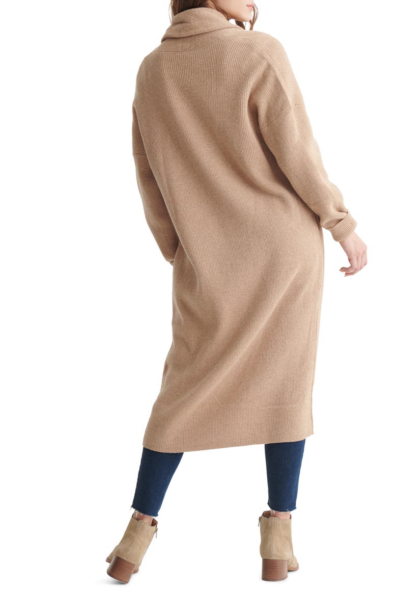 Dream Girl Long Cardigan, Alternate, color, GOLDEN BROWN