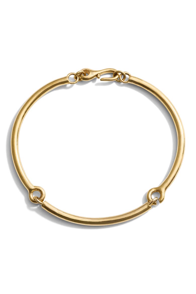 Collector Sterling Silver Cuff Bracelet, Main, color, 14K GOLD VERMEIL