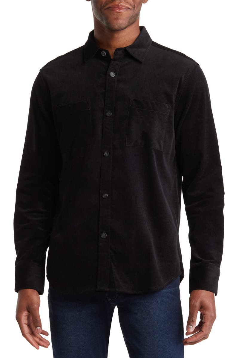WESTZEROONE Barton Shirt Jacket, Main, color, Black