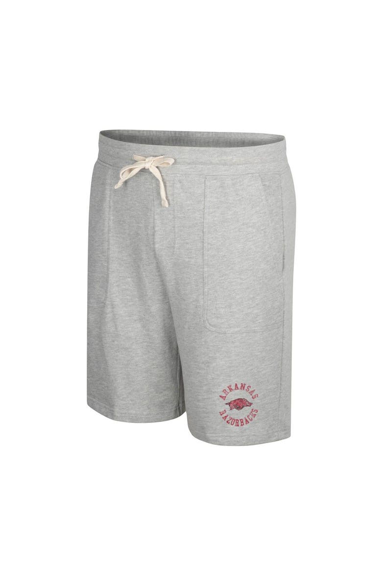 Men's Colosseum Heather Gray Arkansas Razorbacks Love To Hear This Terry Shorts, Alternate, color, Heather Gray