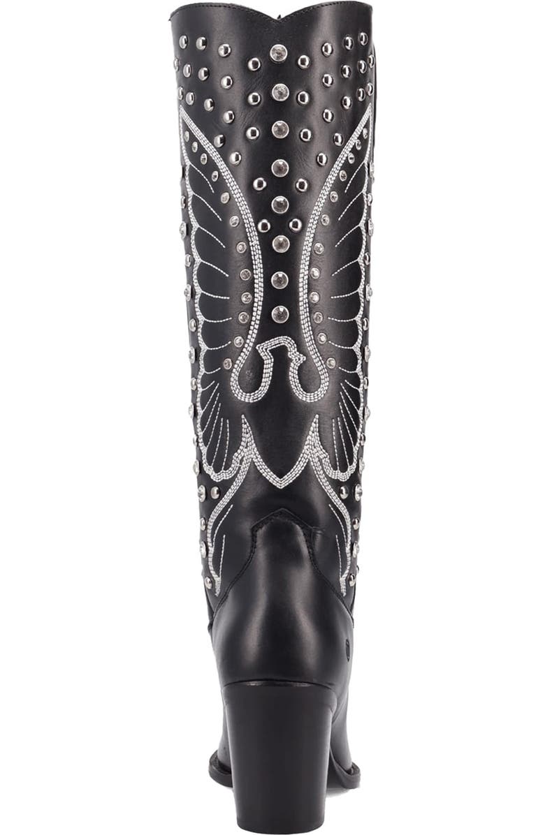 Dingo Diamonds Forever Knee High Western Boot, Alternate, color, Black