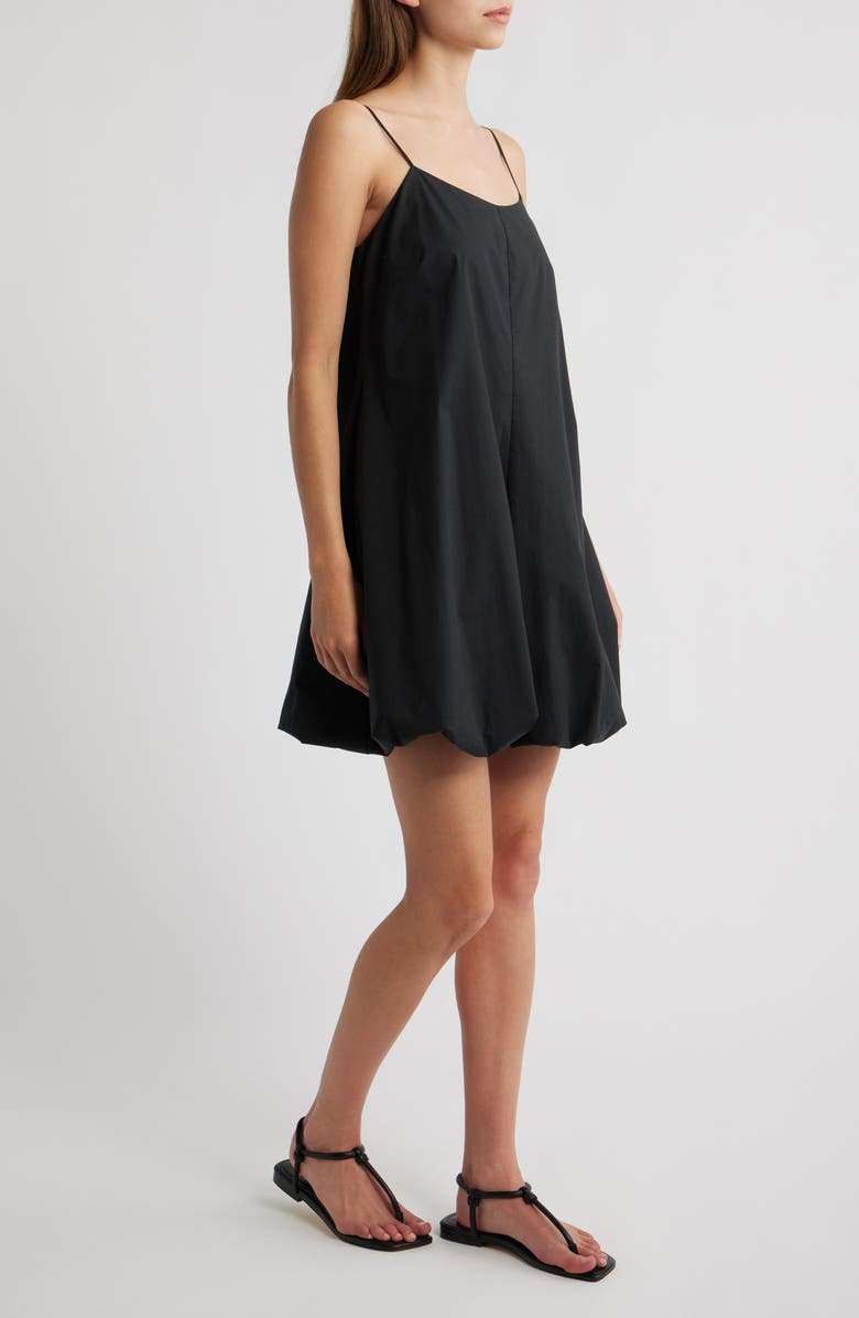 Rails Blanca Bubble Hem Cotton Blend Minidress, Alternate, color, Black