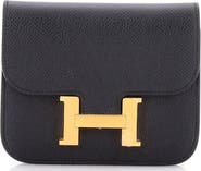 Pre-Owned Hermes Constance Slim Wallet Epsom