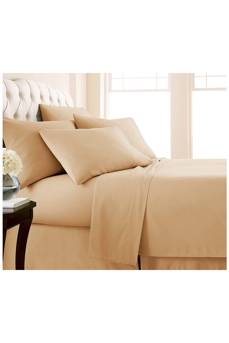 Southshore Essentials Double Brushed 100 GSM Sheet Set, Main, color, BROWN