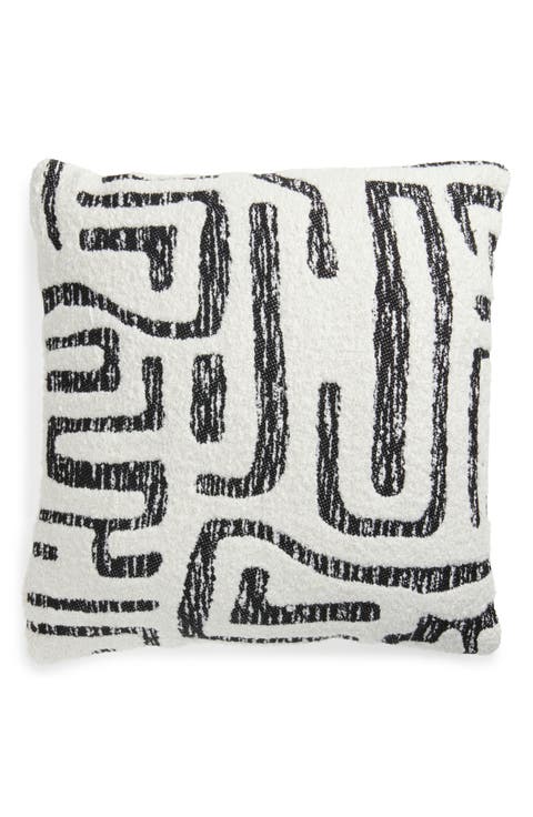 Geometric Bouclé Accent Pillow
