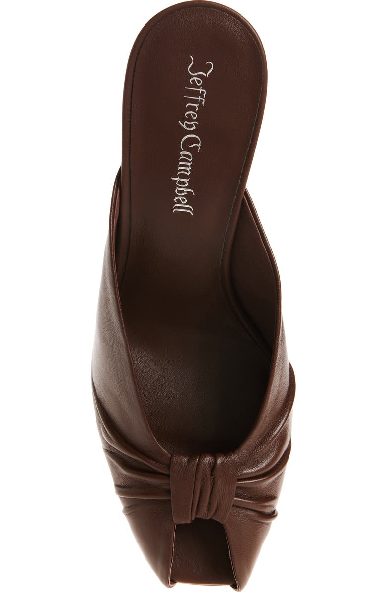 Jeffrey Campbell Twista Peep Toe Slide Sandal, Alternate, color, Brown