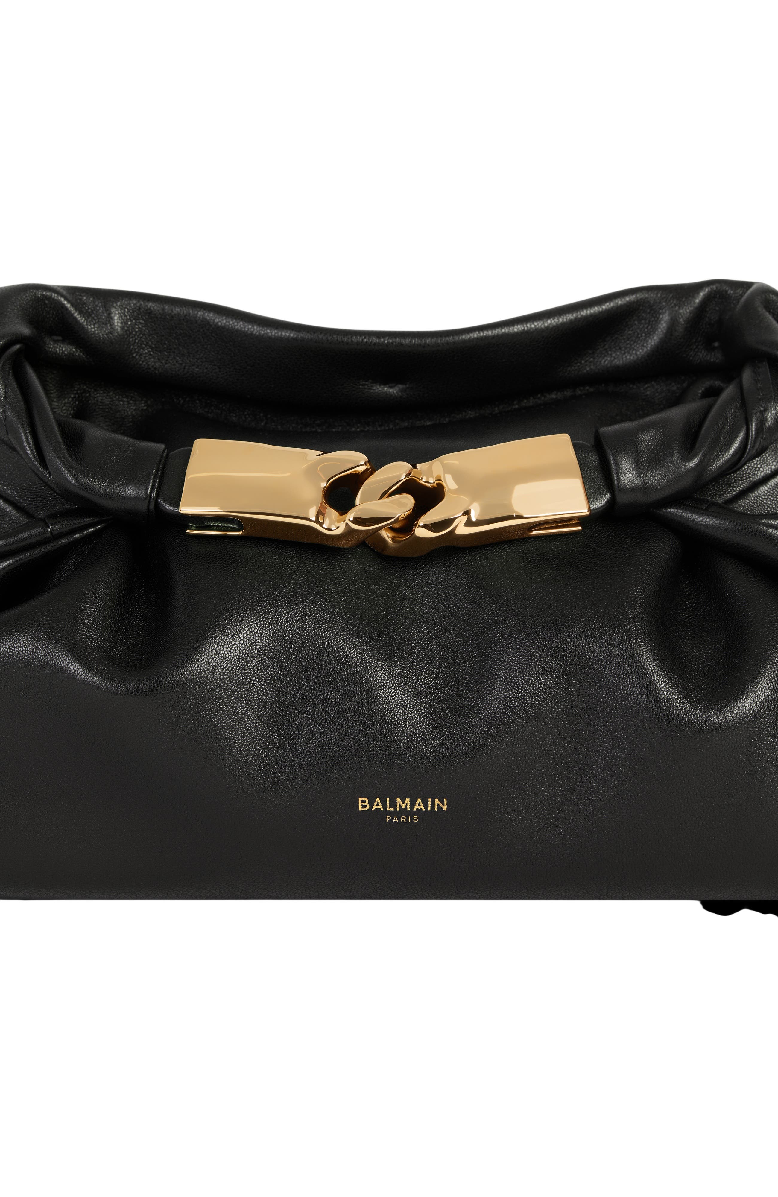Dinner At 8 Small Smooth Leather Bag, Alternate, color, black
