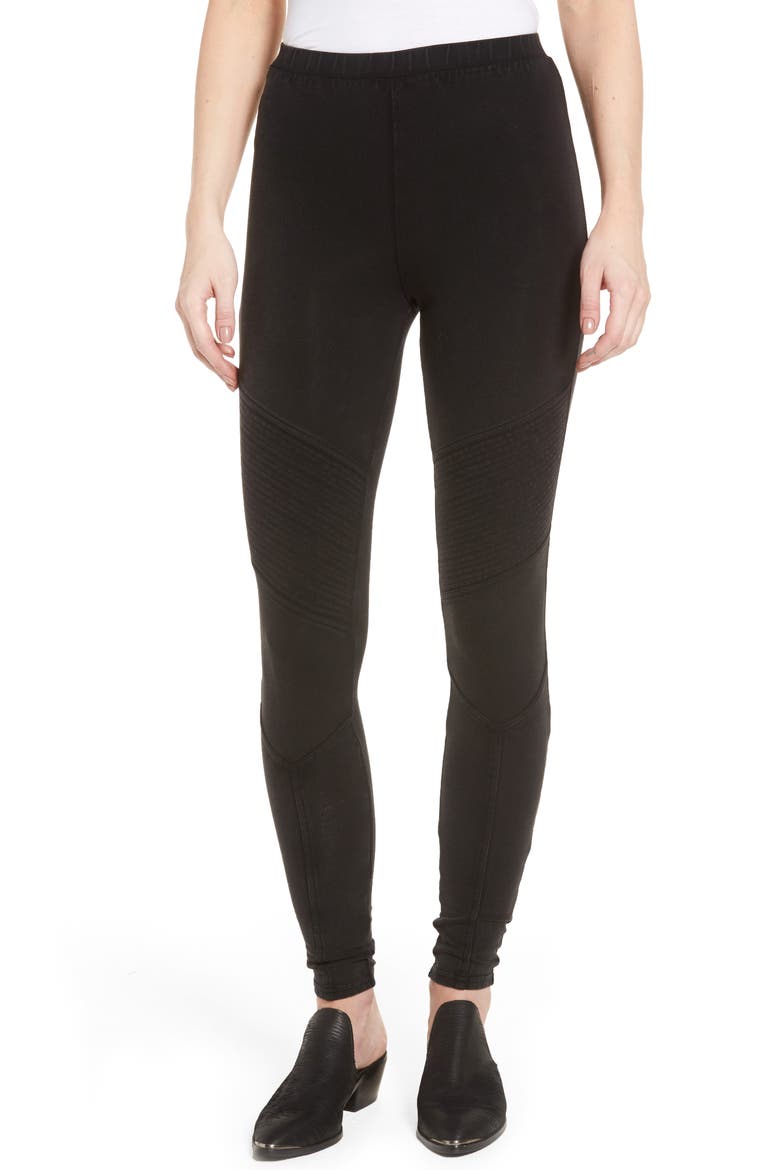 Seamed Moto Leggings, Alternate, color, BLACK
