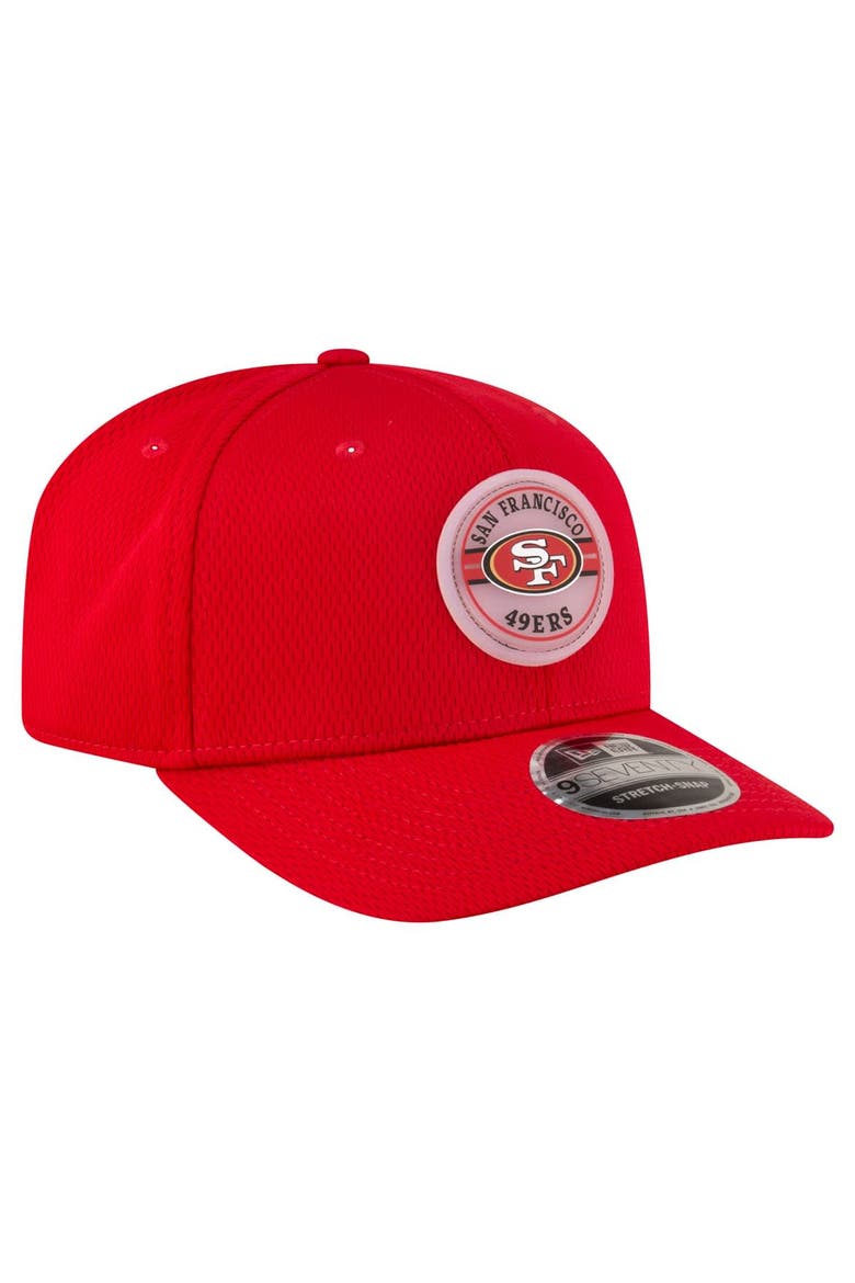 Men's New Era Scarlet San Francisco 49ers Adventure Patched 9SEVENTY Stretch-Snap Adjustable Hat, Alternate, color, Scarlet