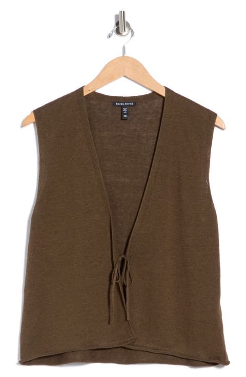 Tie Front Sweater Vest