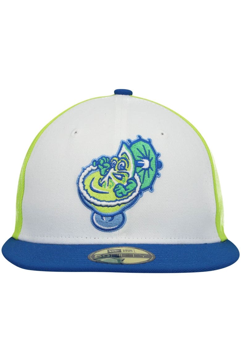 Men's New Era White/Royal El Paso Margaritas Copa de la Diversion 59FIFTY Fitted Hat, Alternate, color, White