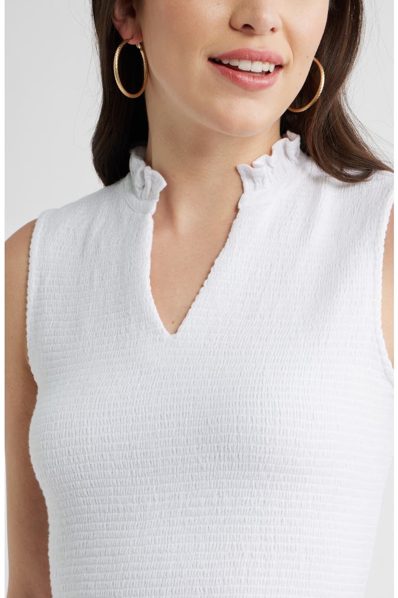 Smock Gauze Minidress, Alternate, color, WHITE