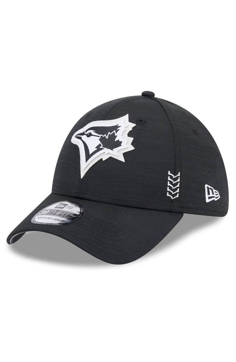 New Era Men's New Era  Black Toronto Blue Jays 2024 Clubhouse 39THIRTY Flex Fit Hat, Main, color, 
