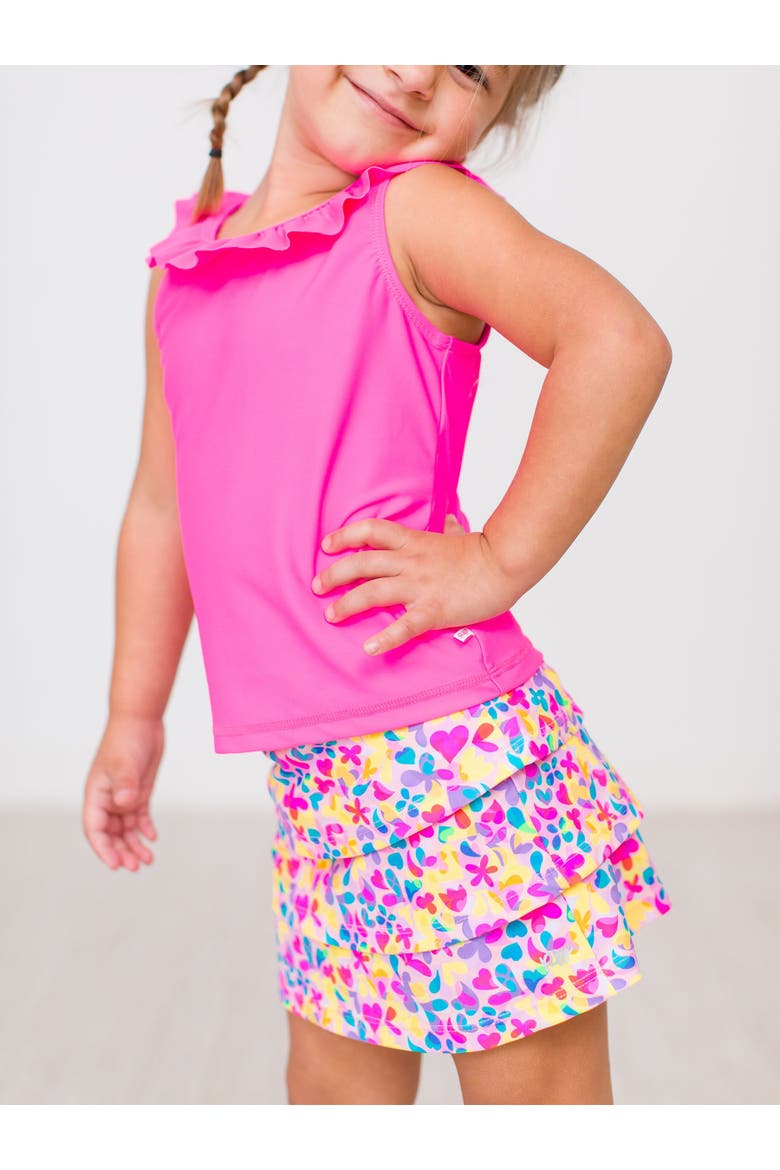 Girls Active Skort, Alternate, color, Vibrant Neon