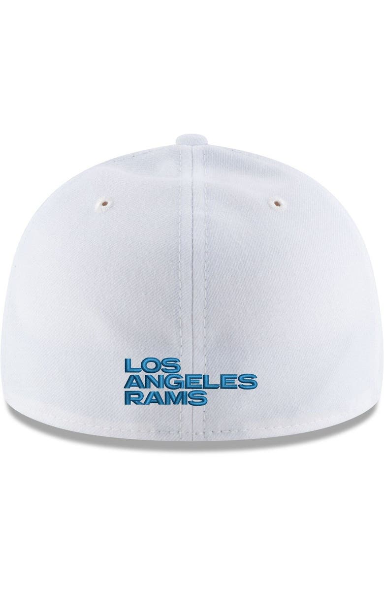 New Era Men's New Era White Los Angeles Rams Alternate Logo Omaha Low Profile 59FIFTY Fitted Hat, Alternate, color, White